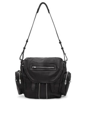 Alexander Wang Black Leather Convertible Shoulder Backpack